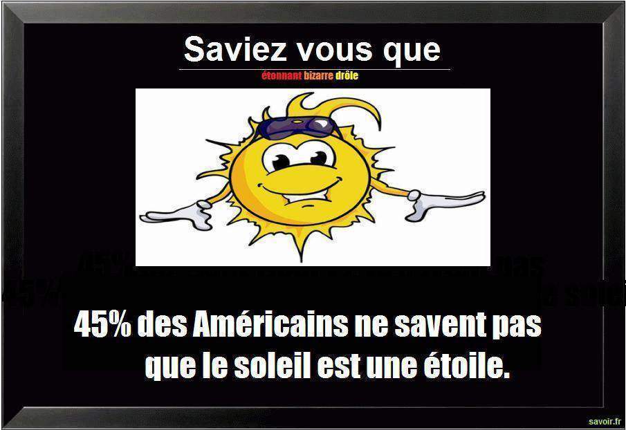Saviez vous que 45% des Américains…