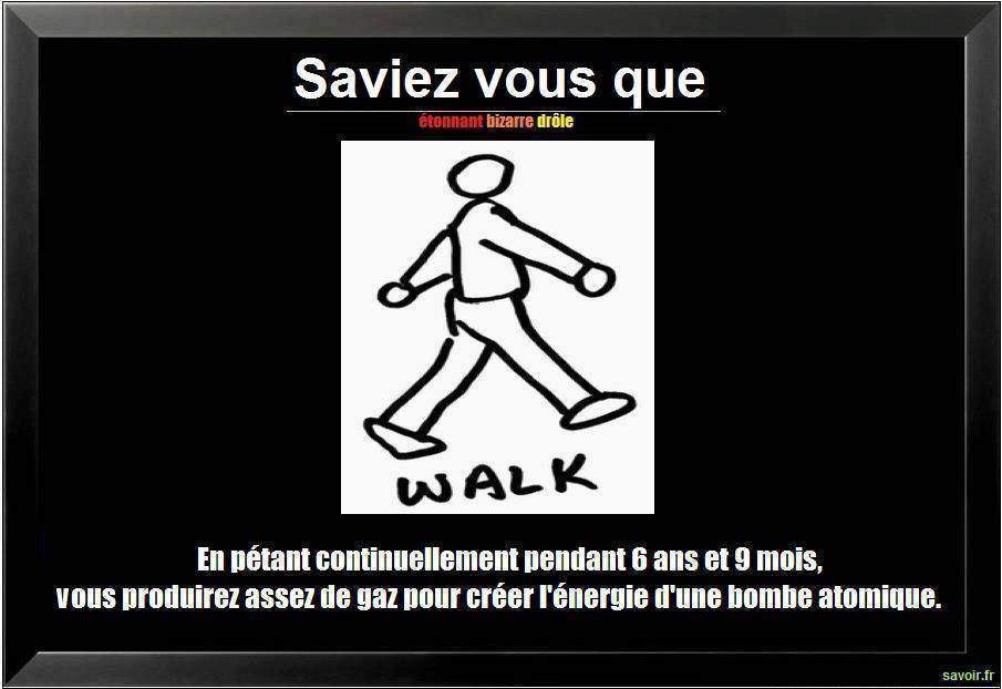 Saviez vous qu'en pétant continuellement pendant 6 ans et …