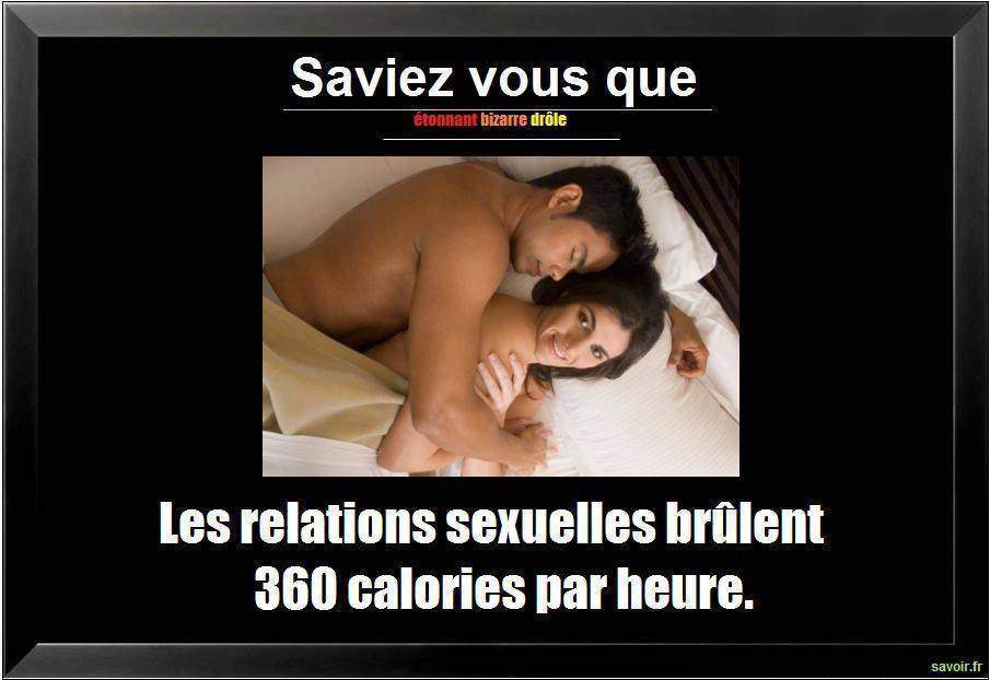 Saviez vous que les relations sexuelles…