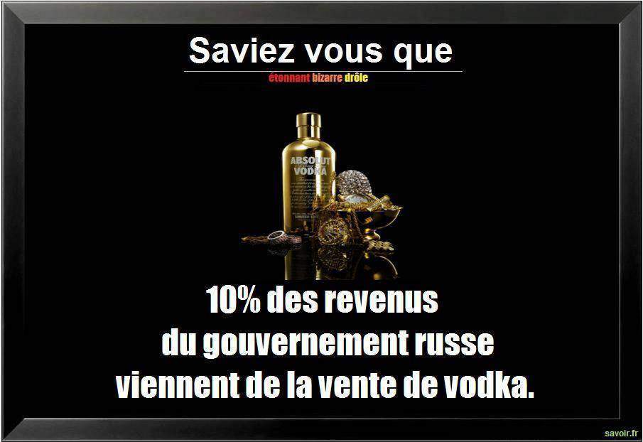 Saviez vous que 10% des revenus du gouvernement russe…